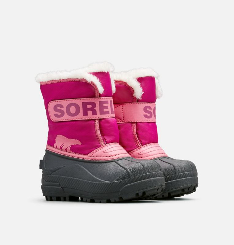 Botas Nieve Sorel Niños - Childrens Commander™ Rosas/Negras - 94172-ZRLQ